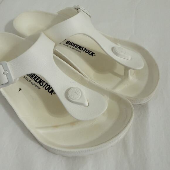 Birkenstock White Gizeh Eva Thong Sandals Size 5 - Picture 3 of 9